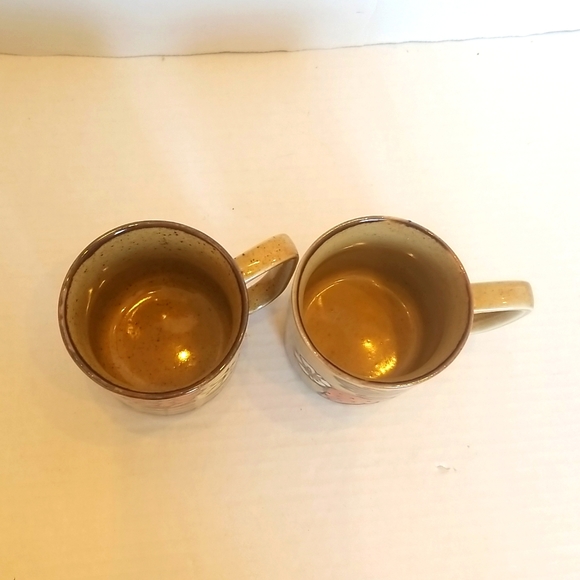 Vintage Mid Century Stoneware Speckled Coffee Mugs Made in Japan - Picture 7 of 8